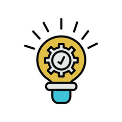 innovation or idea icon with white background vector stock illustration