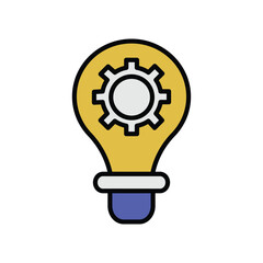 symbolizing solution icon with white background vector stock illustration