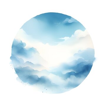 watercolor painting sky landscape