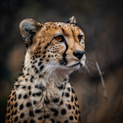 Majestic Cheetah in Natural Habitat - Exotic Safari Wildlife