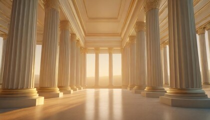 column interior empty room law or government background - obrazy, fototapety, plakaty