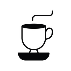 coffee cup icon with white background vector stock illustration