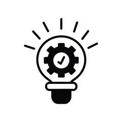 innovation or idea icon with white background vector stock illustration