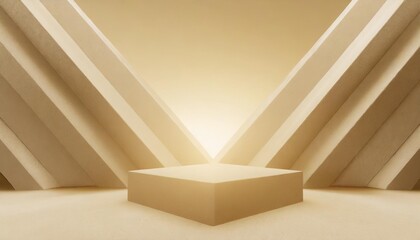 modern concrete geometrical blocks scene showroom concept product podium display background