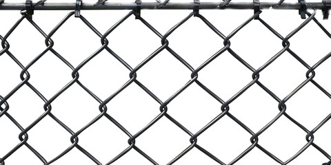 Chain link fence with transparent background