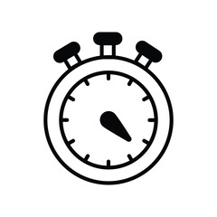 stopwatch icon with white background vector stock illustration