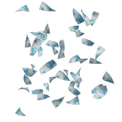 Chuva de dinheiro de notas de 100 reais brasileiros dinheiro 3d realista