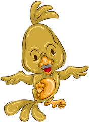 Cute Birds Flying Cheerfully