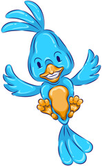 Cute Birds Flying Cheerfully
