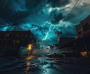 be a thunder storm, be dangerous, be unpredictable, make a lot of noise, photo realism, extra sharp