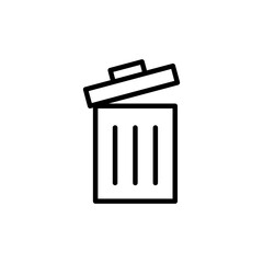 Trash icon vector isolated on white background. trash can icon. Delete icon vector
