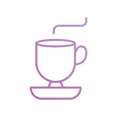 coffee cup icon with white background vector stock illustration