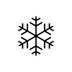 Snowflake icon vector isolated on white background. snow icon vector. Symbol of winter, frozen