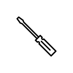 Obraz premium Screwdriver icon vector isolated on white background. Screwdriver vector icon