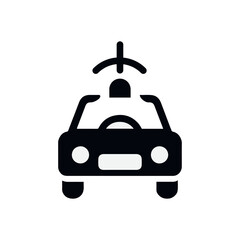Self drive car icon, Driverless car and vehicle icons of self driving automobile