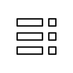 Menu Icon vector isolated on white background. web menu icon