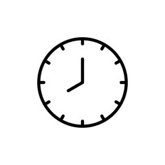 Clock icon vector isolated on white background. Time icon vector. Clock vector icon