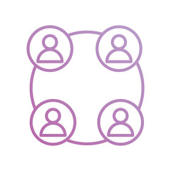 Obraz premium people network icon with white background vector stock illustration