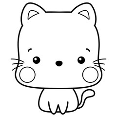 Doodle black and white cat