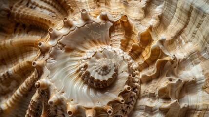 Intricate details of a seashells texture AI generated illustration