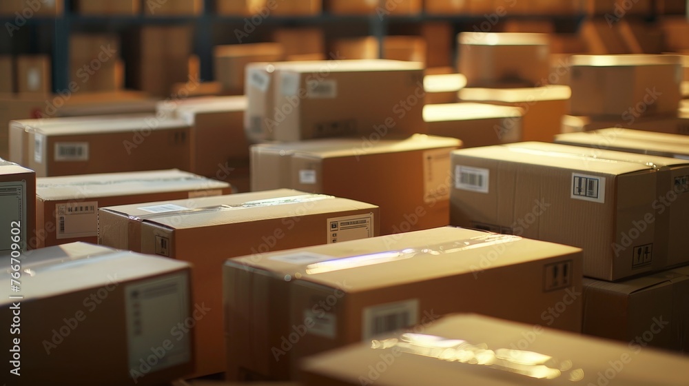 Poster package tracking cinematic shots of package tracking interfaces and mobile apps providing customers 