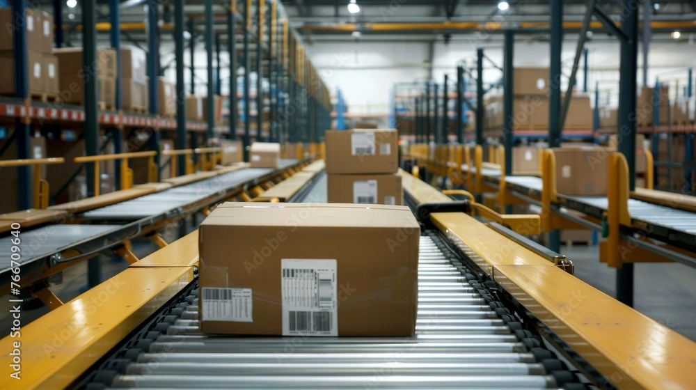 Aufkleber parcel sorting professional captures of parcel sorting facilities showcasing the automated systems a