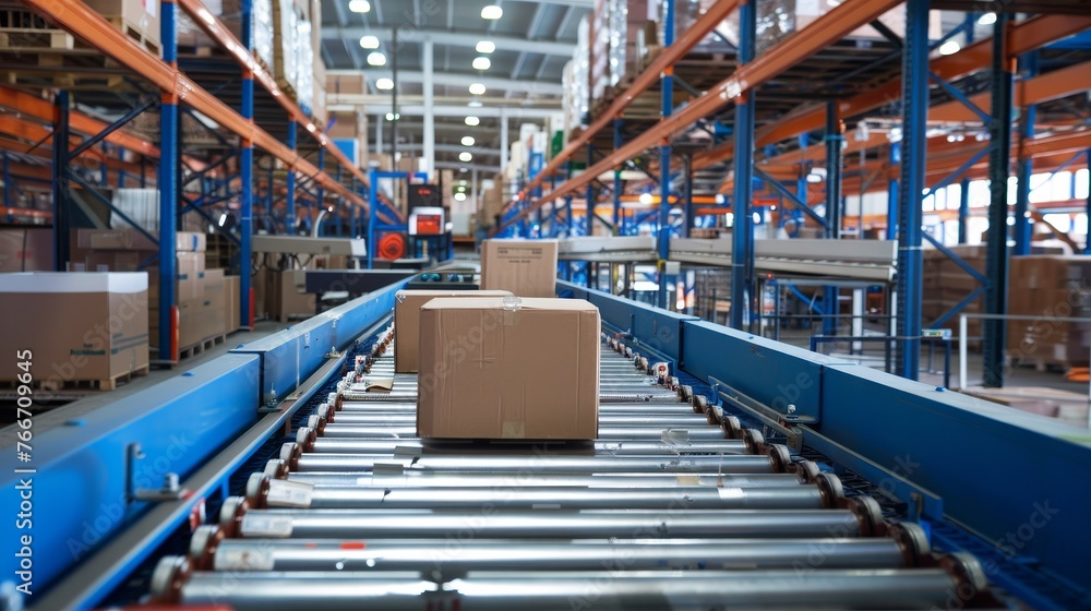 Aufkleber parcel sorting professional captures of parcel sorting facilities showcasing the automated systems a