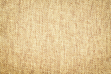 background from natural brown cloth. burlap texture top view
