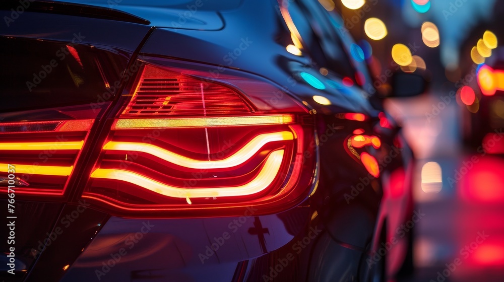Poster tail light pattern ai generated illustration