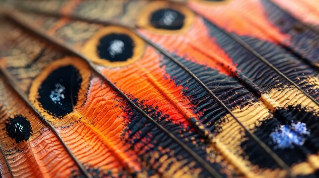 The intricate patterns on a butterflys wing up close   AI generated illustration