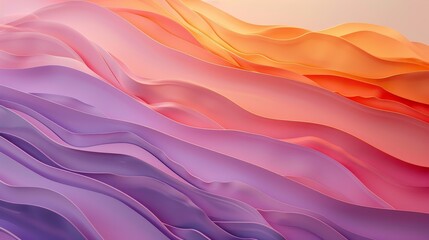 Warm peach hues melting into pastel violet gradients   AI generated illustration - obrazy, fototapety, plakaty