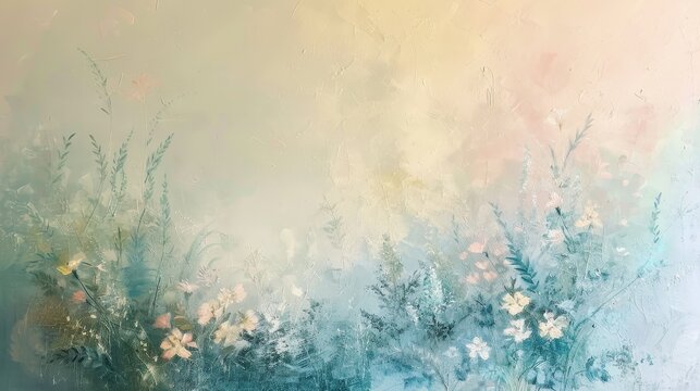 Whisper of nature in calming shades   AI generated illustration