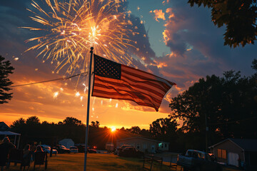 Festive USA flag celebration