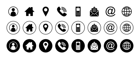 Contact us icon vector isolated on white background. business card contact information icon. web icon vector.