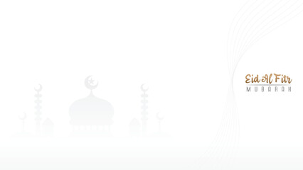 premium vector design for congratulations on Eid al-Fitr for Muslims, with an elegant, minimalist composition