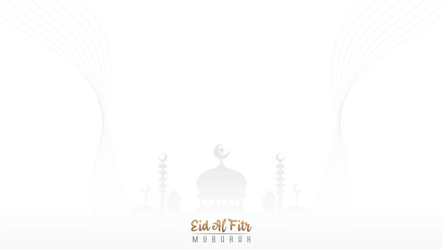 premium vector design for congratulations on Eid al-Fitr for Muslims, with an elegant, minimalist composition