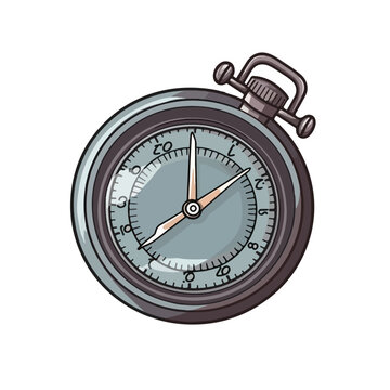 Analog chronometer icon image cartoon vector illust