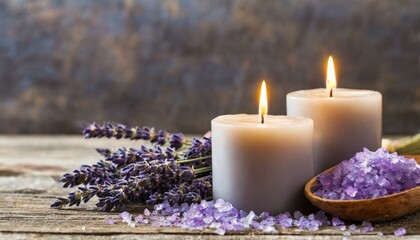 Obraz na płótnie Canvas Lavender aroma candles