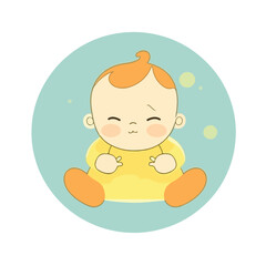 Baby flat icon. Toddler. Vector illustration. carto