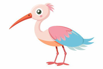 cartoon spoonbill vector illustration