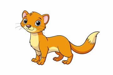 cartoon stoat vector illustration