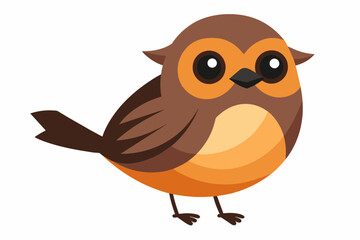 stonechat bird vector illustration