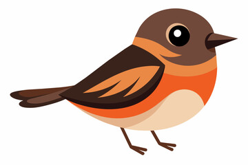 stonechat bird vector illustration
