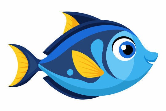 surgeofish fish vector illustration