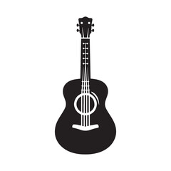   Guitar Silhouette Collection, Guitar Silhouette Art, Black and White Guitar Vector, Guitar Silhouette Ensemble, Classic Guitar Silhouette Artistry, Retro Silhouette Illustration
