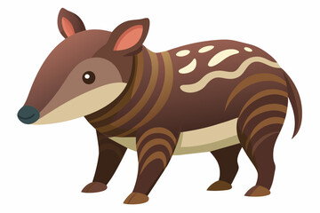 cartoon tapir vector illustration