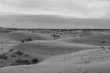 The Badain Jaran Desert is a desert in China, vertical image