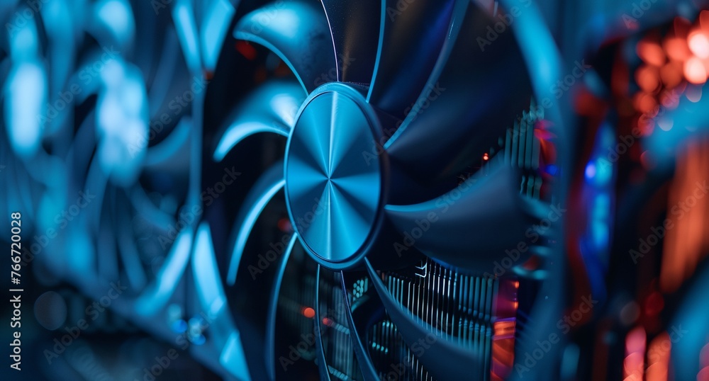 Canvas Prints a close up of a computer fan