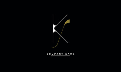 SK, KS,S, K Abstract Letters Logo Monogram