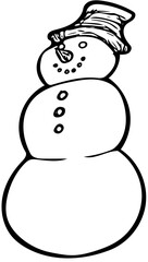 Snowman Leinart Vector